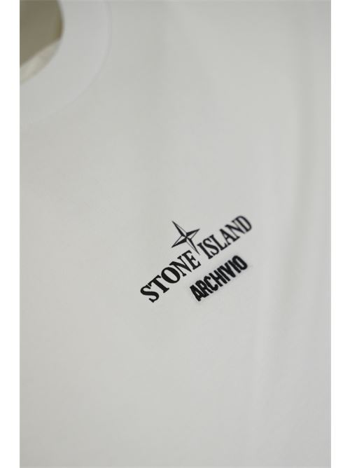 T-shirt 2100037 in cotone Archivio Bianco STONE ISLAND | 2100037S0091V0001